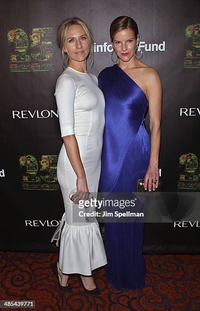 Mickey Sumner and Fuchsia Sumner attend the 25th Anniversary Rainforest Fund Benefit at Mandarin Oriental Hotel on April 17, 2014 in New York City.