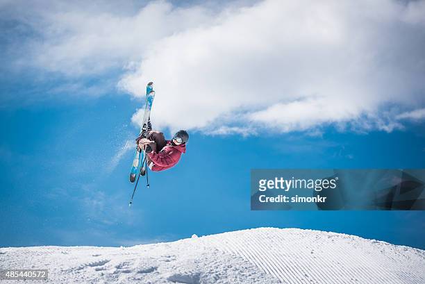 man ski jumping - ski jumping stock pictures, royalty-free photos & images