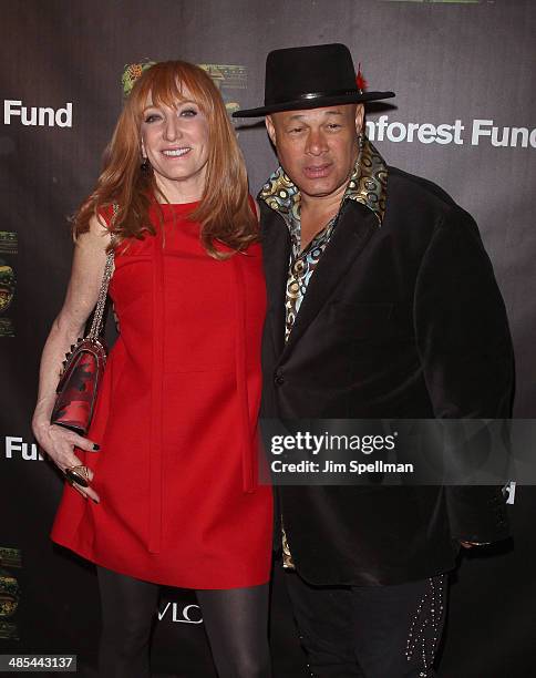 Singer/songwriter Patti Scialfa and Narada Michael Walden attend the 25th Anniversary Rainforest Fund Benefit at Mandarin Oriental Hotel on April 17,...