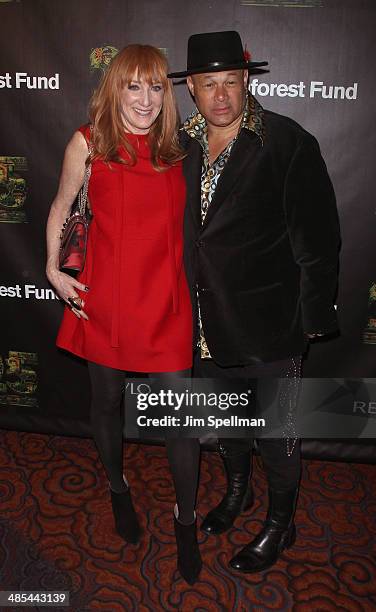 Singer/songwriter Patti Scialfa and Narada Michael Walden attend the 25th Anniversary Rainforest Fund Benefit at Mandarin Oriental Hotel on April 17,...