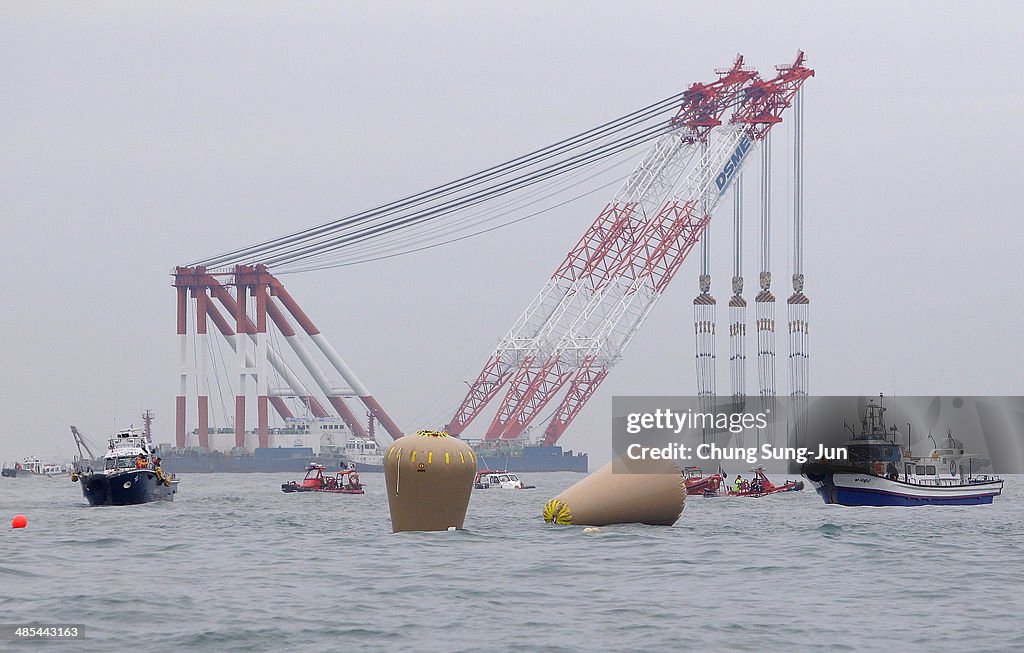 Rescue Work Continues At South Korean Ferry Disaster Site