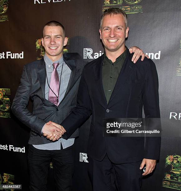 Giacomo Luke Sumner and Joseph Sumner attend the after party for the 25th Anniversary concert for the Rainforest Fund at Mandarin Oriental Hotel on...