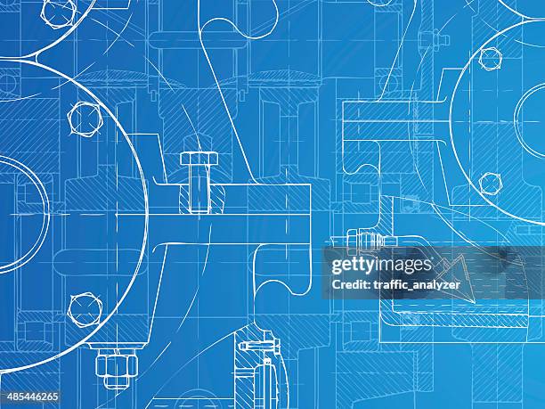 technische zeichnung der reduzierung von ausrüstung - ingenieur stock-grafiken, -clipart, -cartoons und -symbole