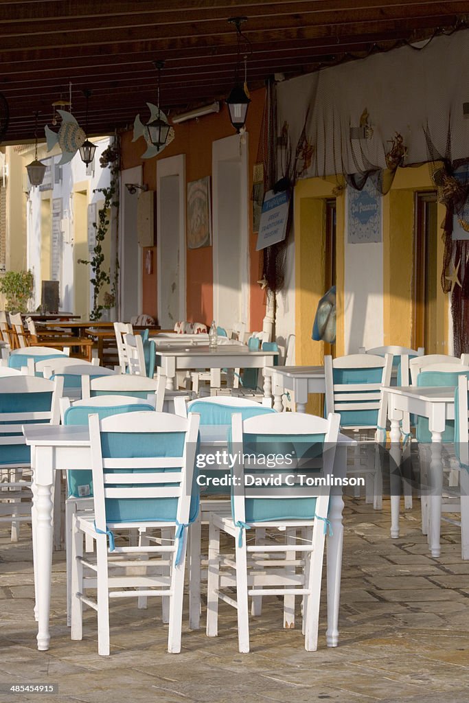 Colourful taverna, Gaios, Paxos, Greece