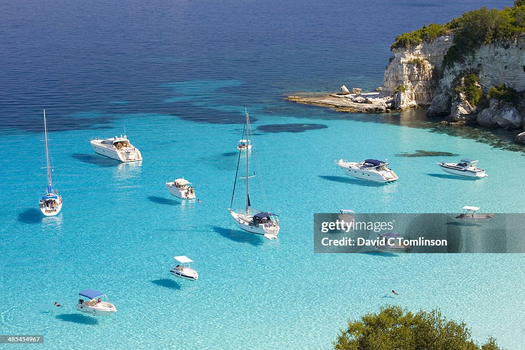 View over Voutoumi Bay, Antipaxos, Greece