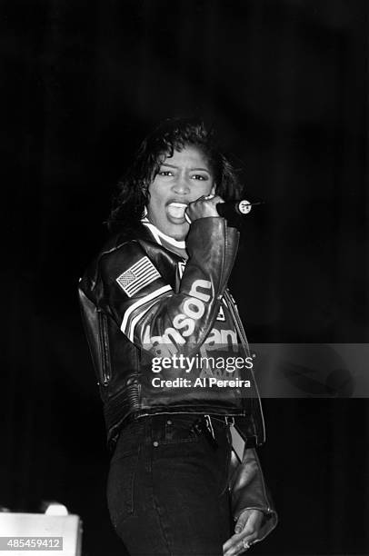 Memeber of R and B group "SWV" aka Sisters With Voices performing in circa 1993 in New York.