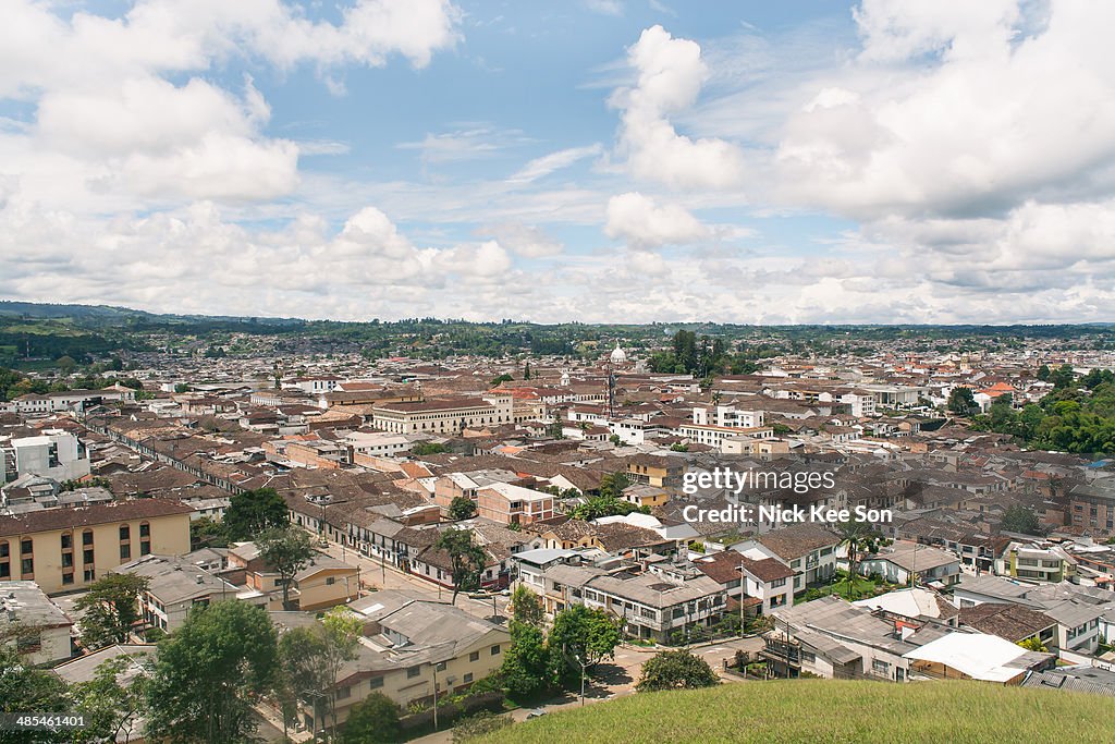 Ariel View of Popayan's Old Town
