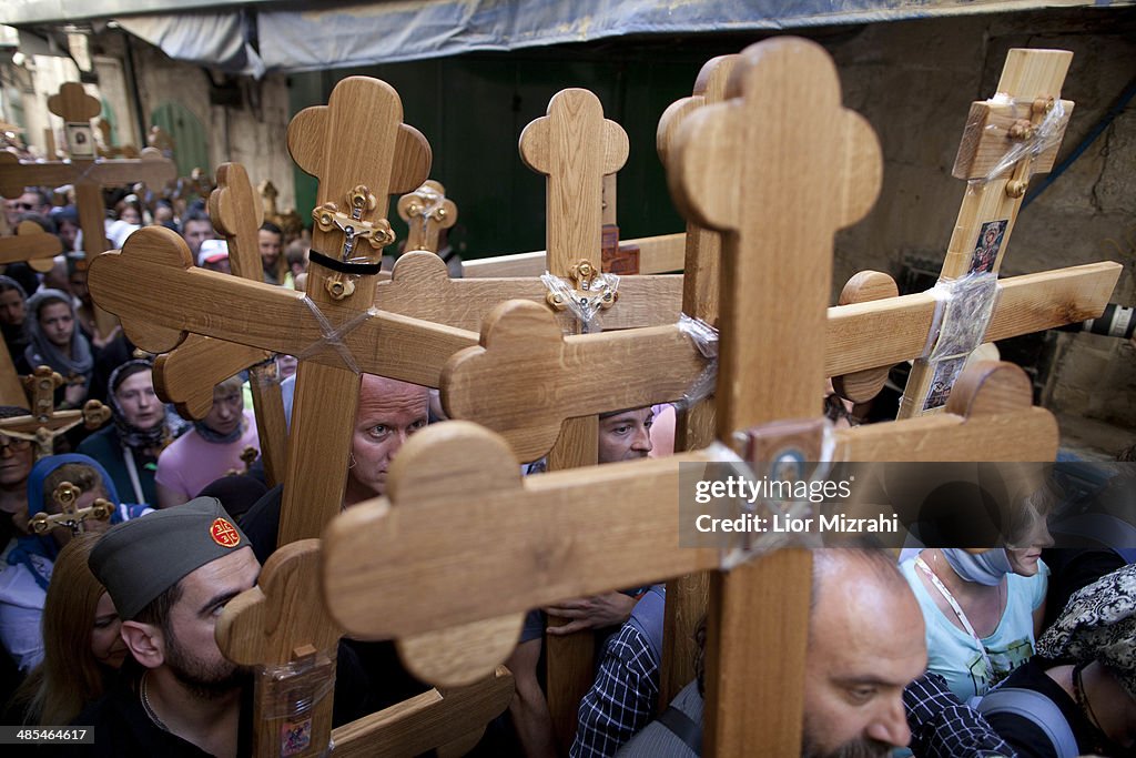 Orthodox Christians In Jerusalem Celebrate Good Friday