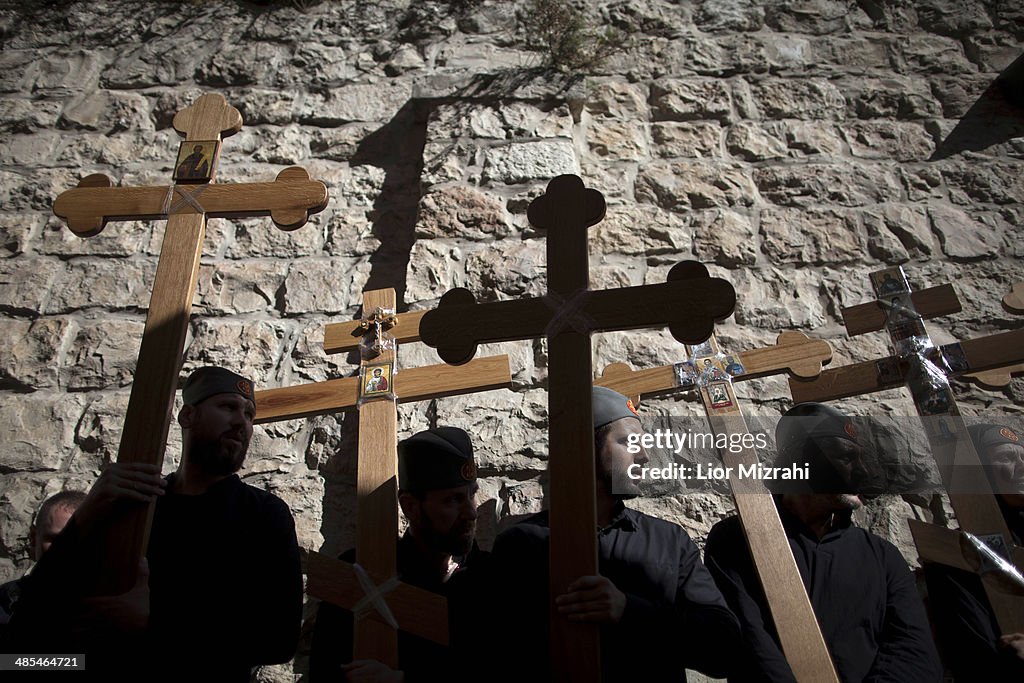 Orthodox Christians In Jerusalem Celebrate Good Friday