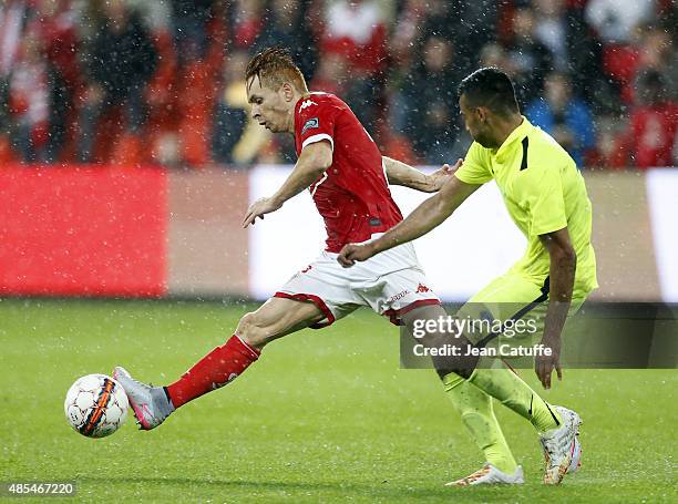 Adrien Trebel of Standard de Liege in action during the UEFA Europa League play off round 2nd leg between Standard Liege and Molde FK at Stade...