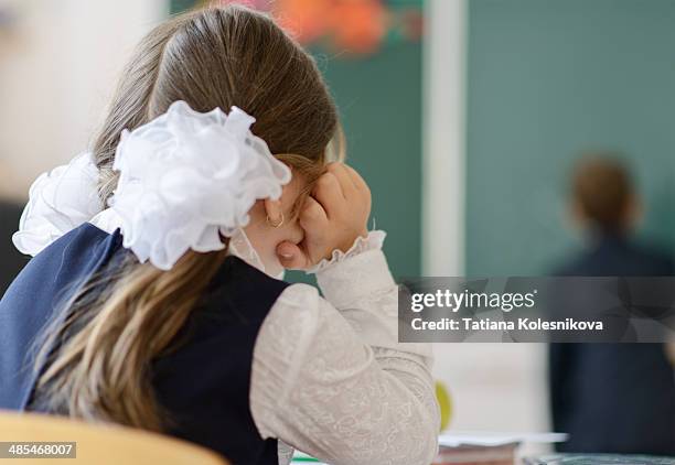 bored schoolgirl - st petersburg school stock pictures, royalty-free photos & images