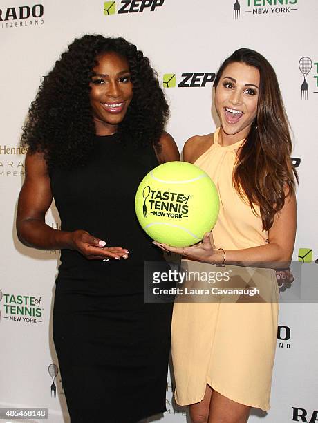 Serena Williams and Andi Dorfman attend the 2015 Taste of Tennis New York at the W New York Hotel on August 27, 2015 in New York City.