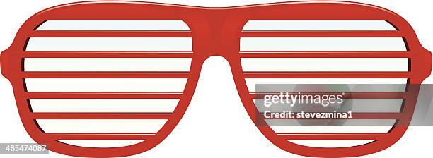 striped sunglasses - spring break stock illustrations