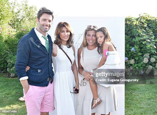 Louis Dowler, Jennifer Esposito and Claudine DeNiro attend the Petit Maison Chic Charity Fashion Show Benefiting Beyond Type 1 on August 27, 2015 in...