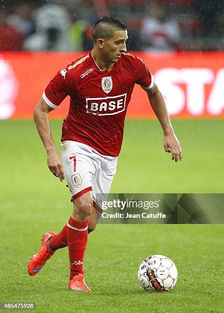 Anthony Knockaert of Standard de Liege in action during the UEFA Europa League play off round 2nd leg between Standard Liege and Molde FK at Stade...