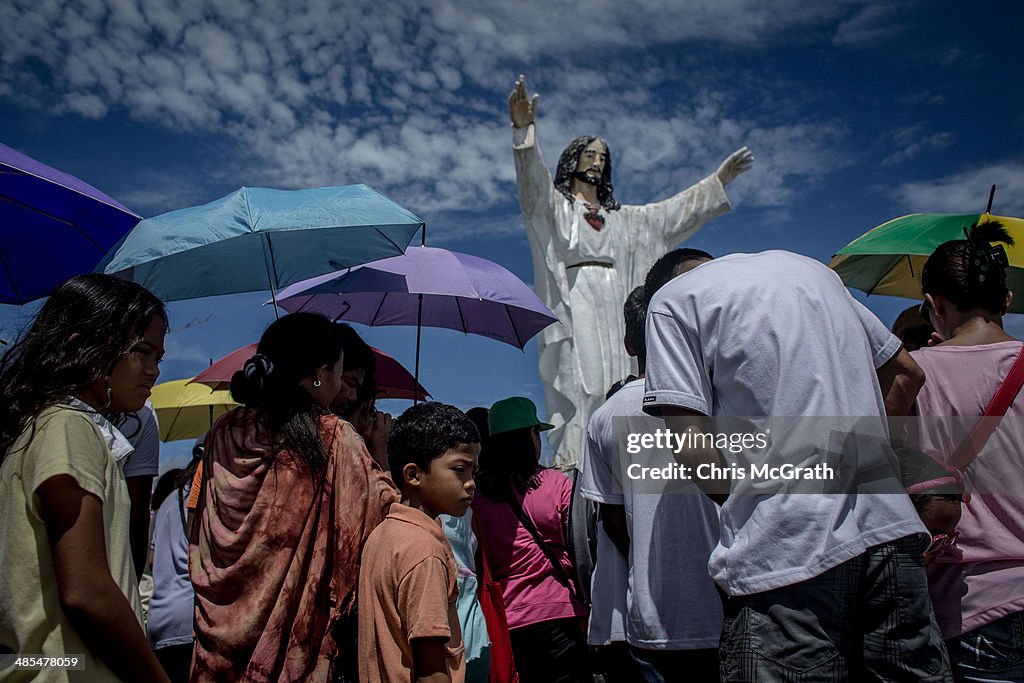 Tacloban's Typhoon Survivors Continue To Rebuild During Holy Week