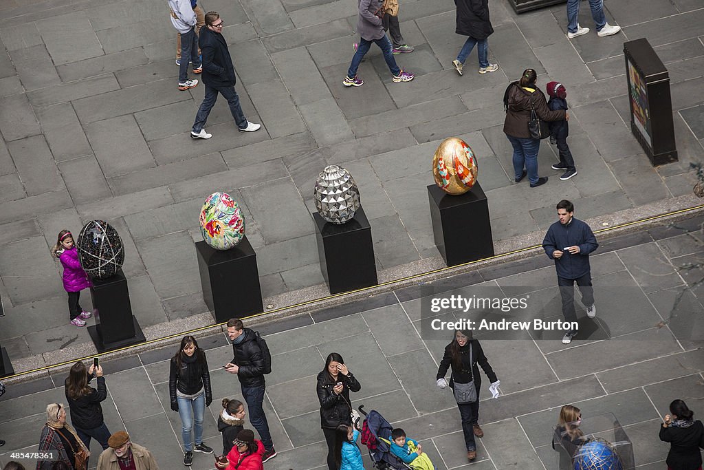 Giant Egg Sculptures Displayed In NYC For Easter Season