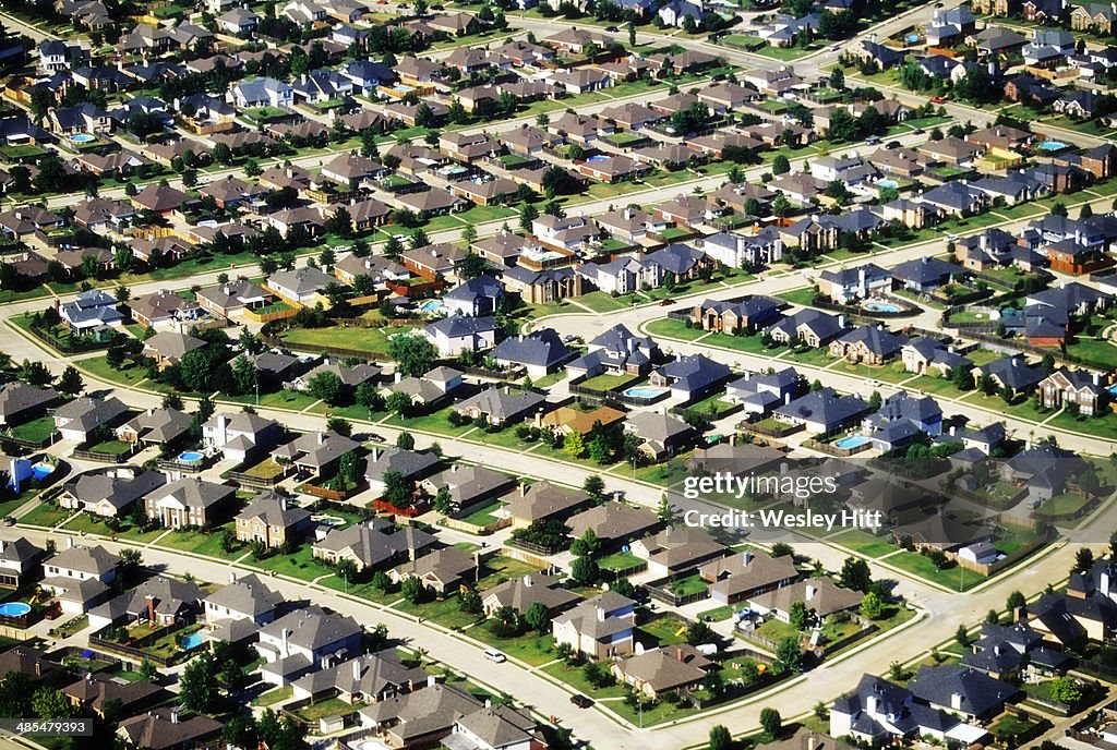Texas neighborhood aerial
