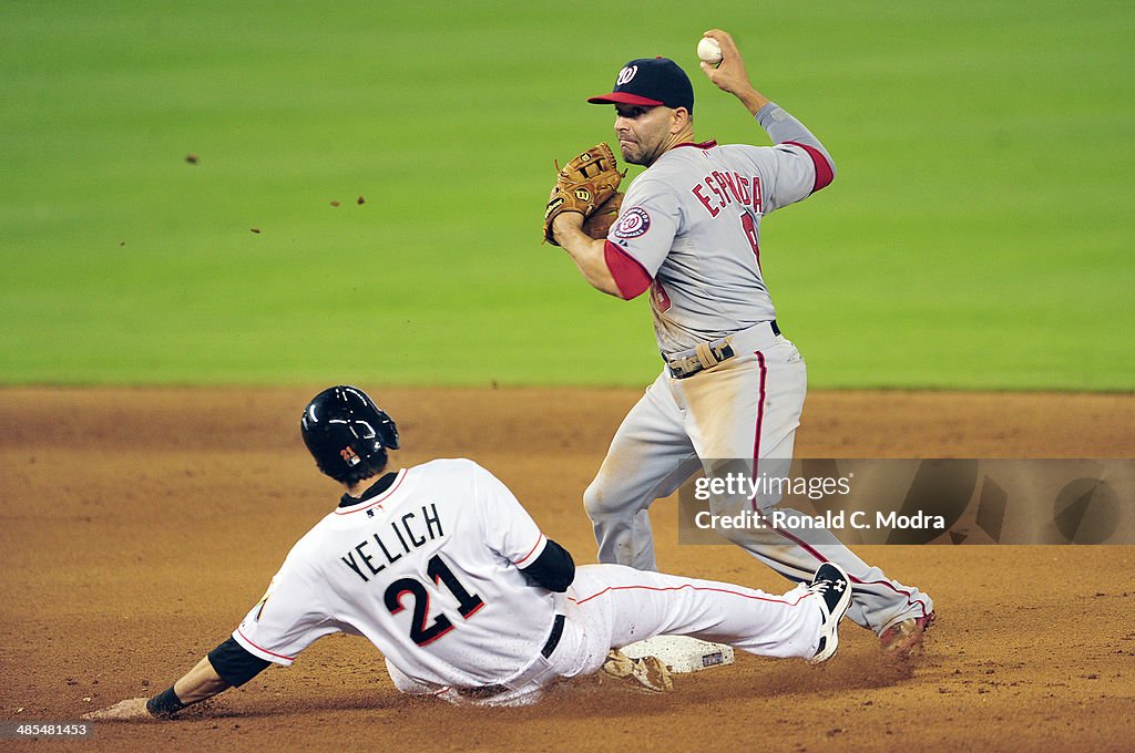 Washington Nationals v Miami Marlins