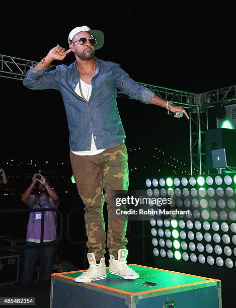 Shaggy performs at the Elvis Duran And The Morning Show End Of Summer Bash 2015 at Hornblower Cruise Pier 15 on August 27, 2015 in New York City.