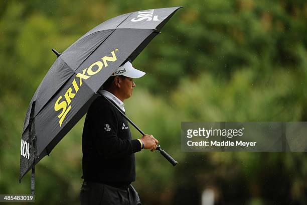 Choi of Korea walks the 12th green during the second round of the RBC Heritage at Harbour Town Golf Links on April 18, 2014 in Hilton Head Island,...