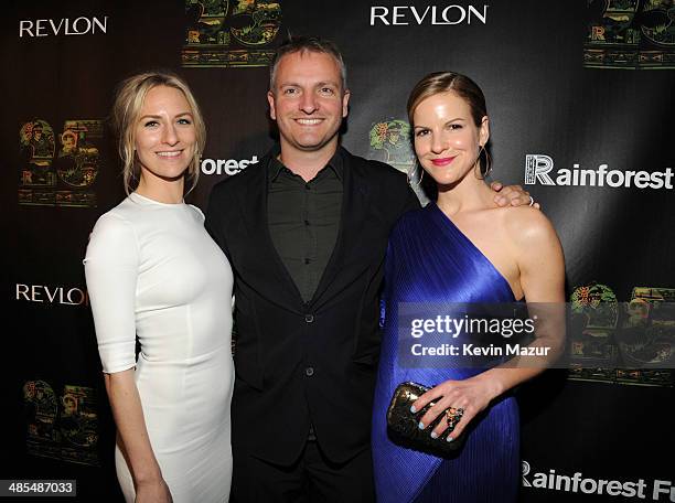 Mickey Sumner, Joe Sumner and Kate Sumner arrive at the 25th Anniversary Rainforest Fund Benefit at Mandarin Oriental Hotel on April 17, 2014 in New...