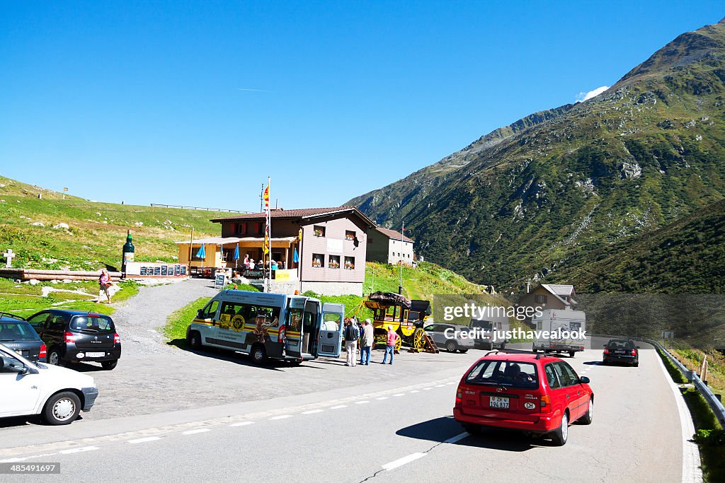 Fahren Sie auf St. Gotthard-pass street
