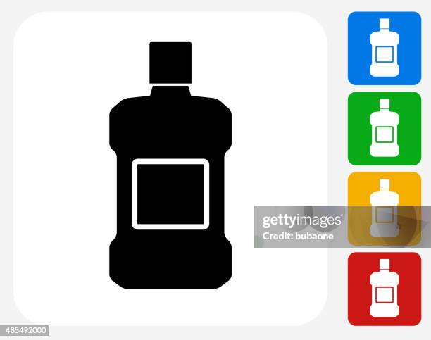 mouthwash icon flat graphic design - mouthwash stock illustrations