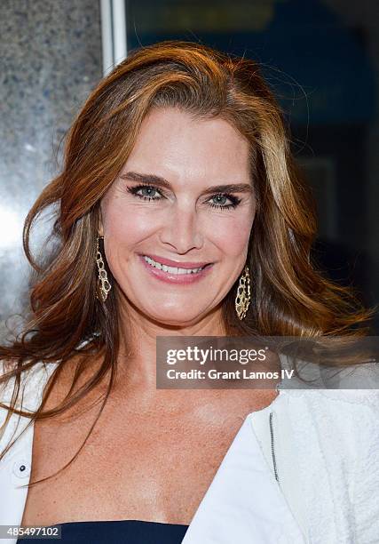 Brooke Shields attends the "Whorl Inside A Loop" off-broadway opening night at Second Stage Theatre on August 27, 2015 in New York City.