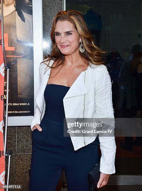 Brooke Shields attends the "Whorl Inside A Loop" off-broadway opening night at Second Stage Theatre on August 27, 2015 in New York City.