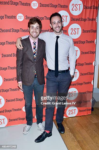 Kellen Blair and Joe Kinosian attend the "Whorl Inside A Loop" off-broadway opening night after party at Four at Yotel on August 27, 2015 in New York...