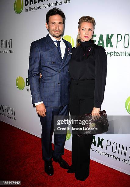 Actor Jeremy Sisto and wife Addie Lane attend a screening of "Break Point" at TCL Chinese 6 Theatres on August 27, 2015 in Hollywood, California.