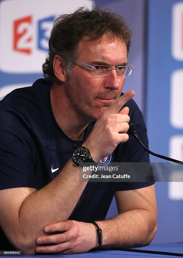 Paris Saint-Germain FC Training Session And Press Conference