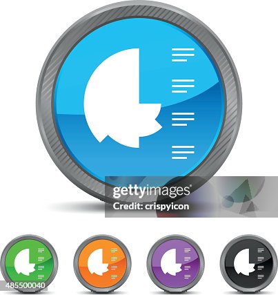 Coxcomb Chart icon on circle buttons. Coxcomb Chart icon on circle buttons.