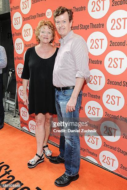 Becky Ann Baker and Dylan Baker attend the Off-Broadway Opening Night of "Whorl Inside A Loop" at Second Stage Theatre on August 27, 2015 in New York...