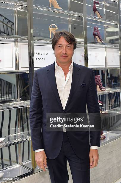 Gianvito Rossi attends Barneys New York Fetes Shoe Designer Gianvito Rossi at Barneys New York Beverly Hills on August 27, 2015 in Beverly Hills,...
