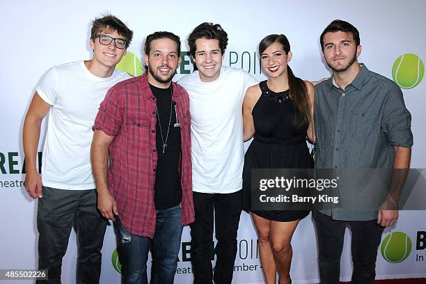 Viners Alex Ernst, Heath Hussar, David Dobrik, Gabbie Hanna and Zane Hijazi attend the special screening of Broad Green Pictures' 'Break Point' at...