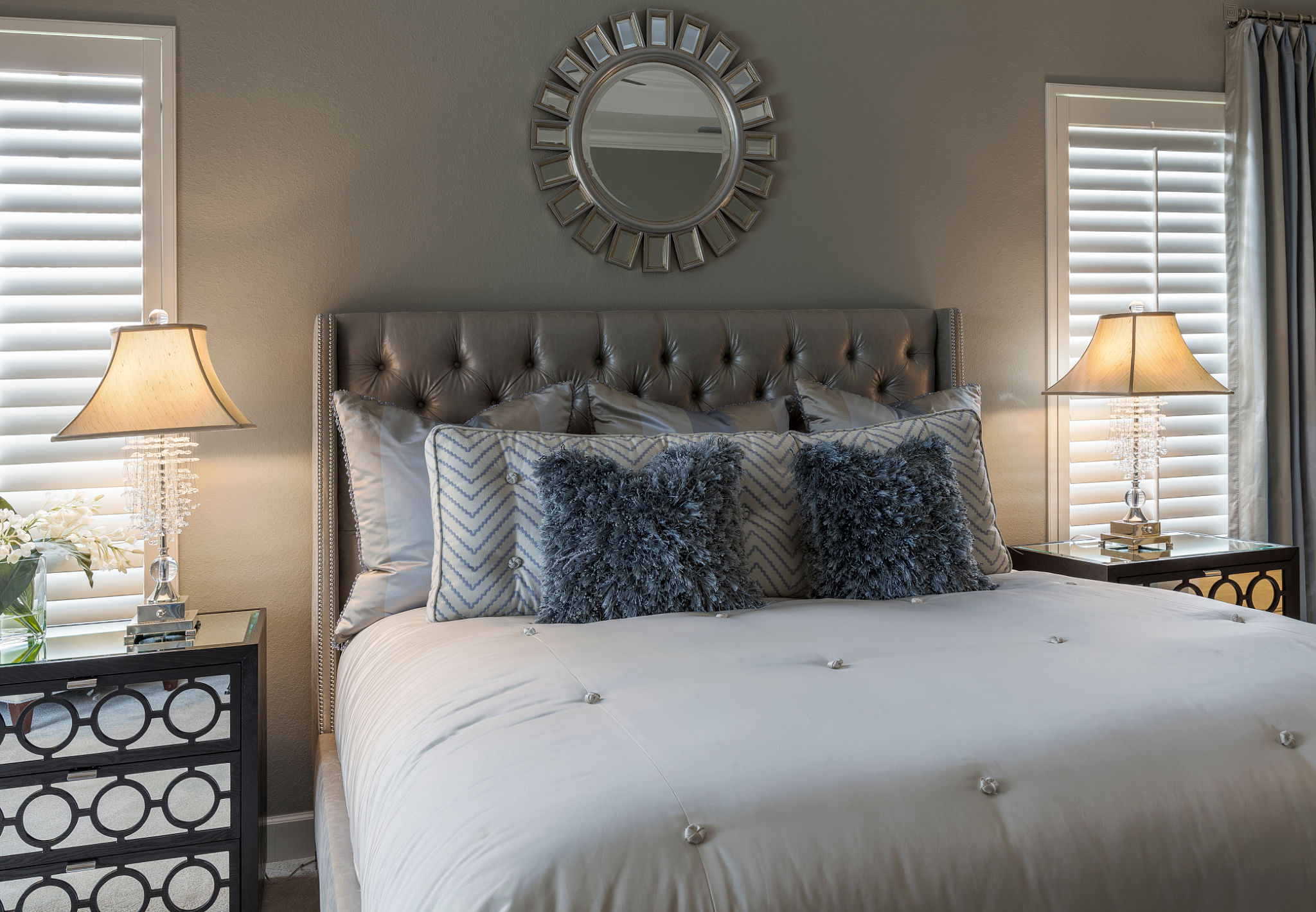 King-size Bed in Master Bedroom of Upscale Home King-size Bed in Master Bedroom of Upscale Home