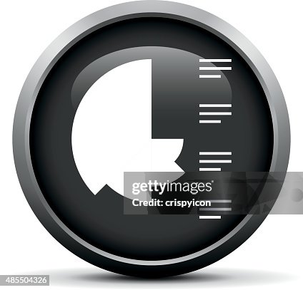 Coxcomb Chart icon on a round button. Coxcomb Chart icon on a round button.