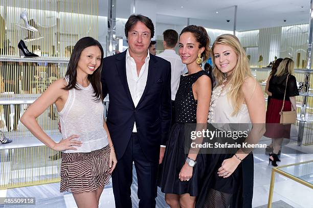 Lisa Adams, Gianvito Rossi and guests Barneys New York Fetes Shoe Designer Gianvito Rossi at Barneys New York Beverly Hills on August 27, 2015 in...
