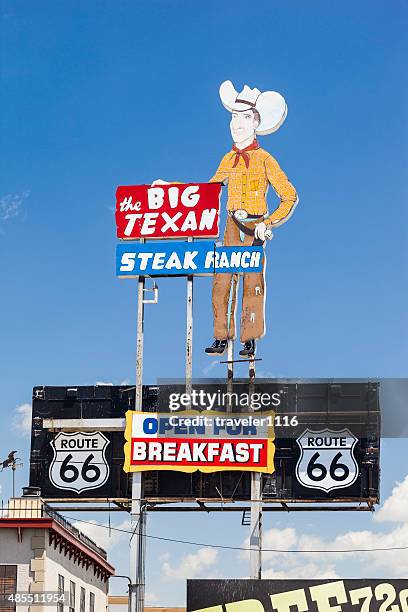 the big texan steak ranch restaurant in amarillo, texas - amarillo stock pictures, royalty-free photos & images