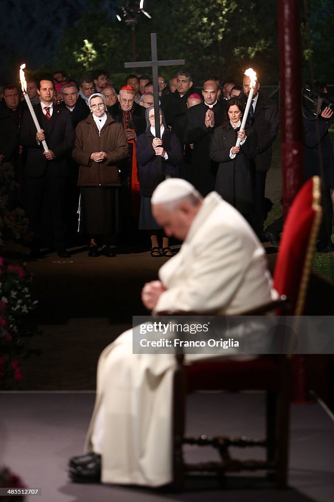 Pope Francis Leads Stations of The Cross