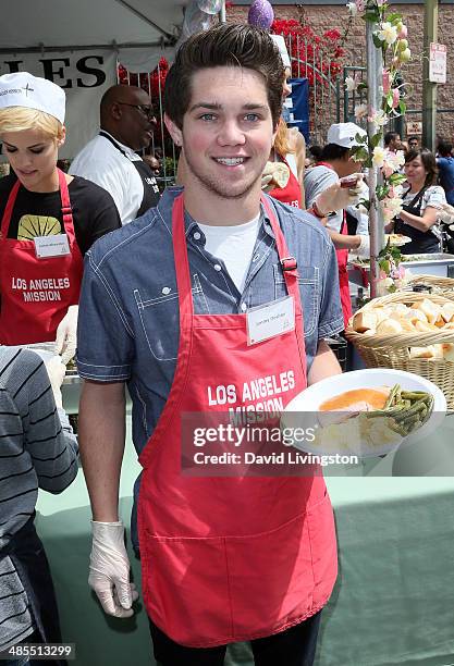 Actor Jimmy Deshler attends the L.A. Mission Easter Celebration of New Life for the Homeless at the Los Angeles Mission on April 18, 2014 in Los...