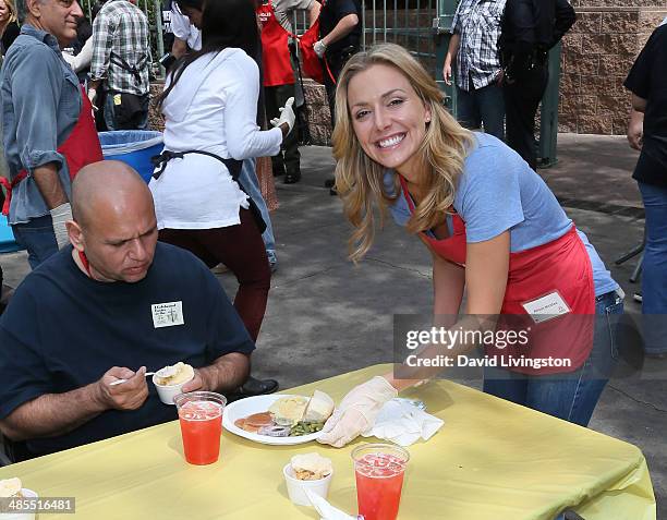Actress Allison McAtee attends the L.A. Mission Easter Celebration of New Life for the Homeless at the Los Angeles Mission on April 18, 2014 in Los...
