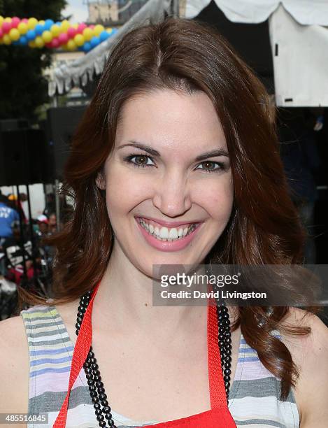Actress Breann Johnson attends the L.A. Mission Easter Celebration of New Life for the Homeless at the Los Angeles Mission on April 18, 2014 in Los...