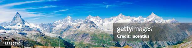 matterhorn panorama - swiss alps stock pictures, royalty-free photos & images