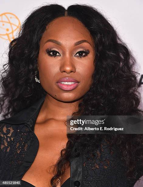 Actress Angell Conwell attends a cocktail party celebrating dynamic and diverse nominees for the 67th Emmy Awards hosted by the Academy of Television...