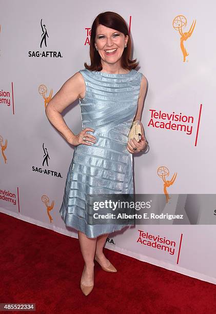 Actress Kate Flannery attends a cocktail party celebrating dynamic and diverse nominees for the 67th Emmy Awards hosted by the Academy of Television...