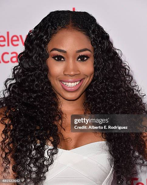 Actress Ariane Andrew attends a cocktail party celebrating dynamic and diverse nominees for the 67th Emmy Awards hosted by the Academy of Television...