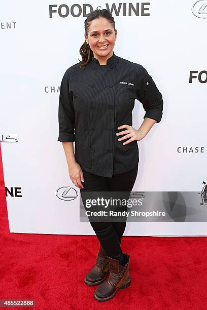 Chef Antonia Lofaso attends the 5th Annual Los Angeles Food & Wine Festival on August 27, 2015 in Los Angeles, California.